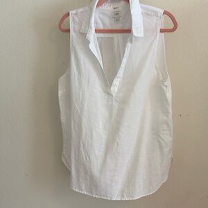 JCrew sleeveless pullover white Blouse